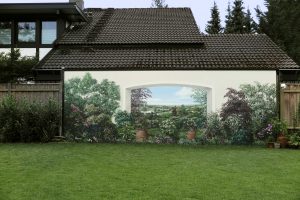 Wandmalerei im Garten 1